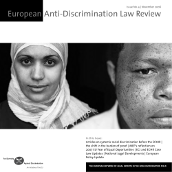 European Anti-Discrimination Law Review