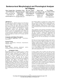 Sentence-level Morphological and Phonological Analyzer