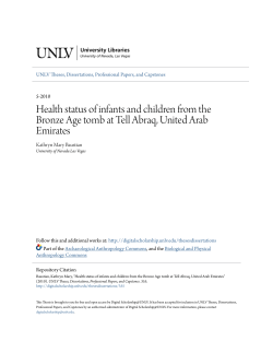 Health status of infants and children from the Bronze Age tomb at