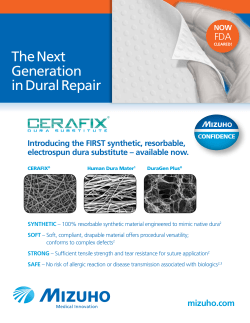 Cerafix&reg; Dura Substitute Brochure