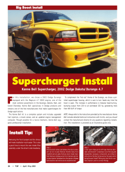 Supercharger Install - Dakota Durango Forum