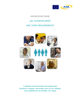 knowledge base aal stakeholders and their requirements