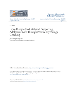 From Paralyzed to Catalyzed: Supporting Adolescent Girls Through