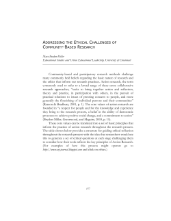 Addressing the Ethical Challenges of Community