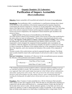 Purification of Impure Acetanilide
