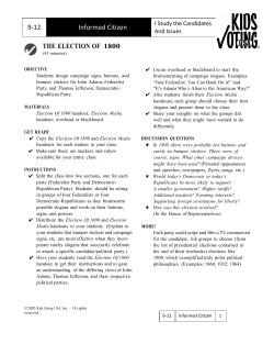Election of 1800 - Minnesota Civic Youth