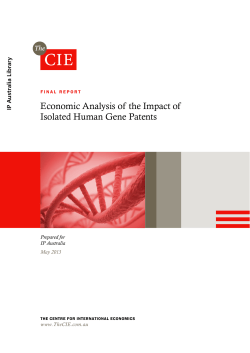 Economic Analysis of the Impact of Isolated Human Gene Patents