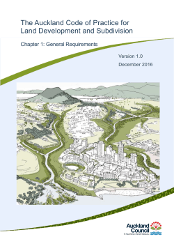 The Auckland Code of Practice for Land Development and Subdivision