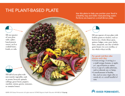 the plant-based plate - Kaiser Permanente Thrive