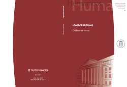 JAANUS SOOV&Auml;LI Decision as heresy
