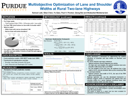 Multiobjective Optimization of Lane and Shoulder - Purdue e-Pubs