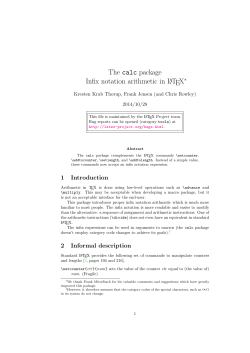 The calc package