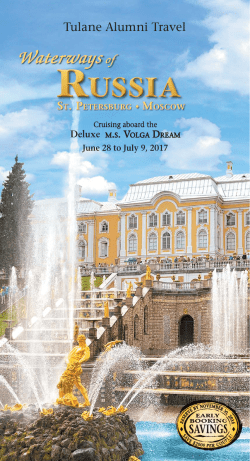 Waterways of Russia - Tulane Alumni Association