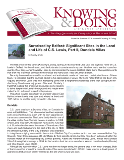 Knowing Doing - CS Lewis Institute