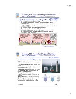 2/9/09 1 Chemistry 123: Physical and Organic Chemistry Chemistry