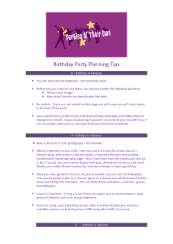 Tips for helping to plan your Childs birthday