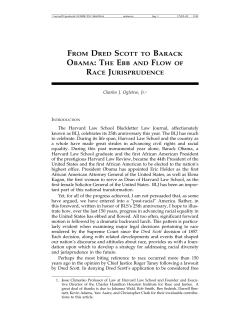 from dred scott to barack obama: the ebb and flow of race