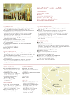 Hotel Fact Sheet - Grand Hyatt Kuala Lumpur