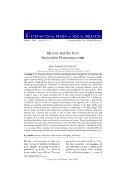 Identity and the New Nationalist Pronouncements