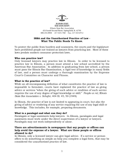 1 ISBA and the Unauthorized Practice of Law