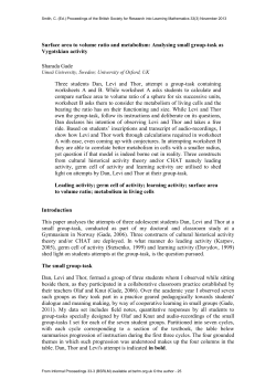 Surface area to volume ratio and metabolism: Analysing