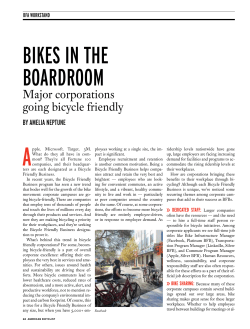 large corporations becoming bicycle-friendly