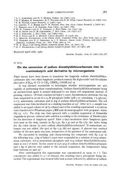 On the conversion of sodium dimethyldithiocarbamate into its