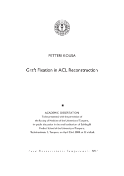Graft Fixation in ACL Reconstruction
