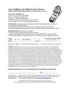2017 Trailblazer 5K/1Mile Run for Literacy