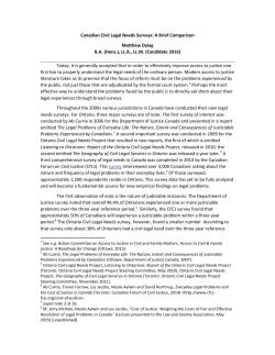 Canadian Civil Legal Needs Surveys