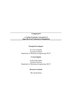Component-8 A Techno-Economic Assessment of Algae Bio