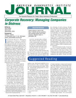 Corporate Recovery: Managing Companies in Distress