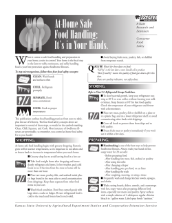 At-Home Safe Food Handling - Animal Sciences and Industry