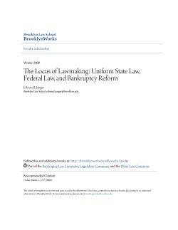 Uniform State Law, Federal Law, and Bankruptcy