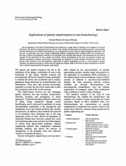 Applications of genetic transformation to tree biotechnology
