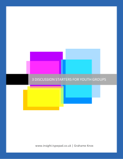 3 discussion starters for youth groups - Insight