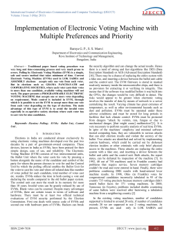 Implementation of Electronic Voting Machine with Multiple