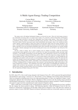 A Multi-Agent Energy Trading Competition