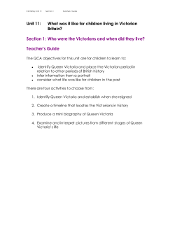 Unit 11: What was it like for children living in Victorian