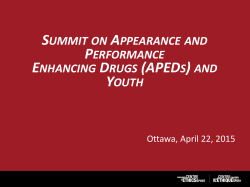 APEDs Summit - Canadian Centre for Ethics in Sport