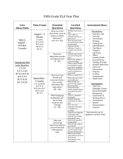 5th Grade long range plans - Erlanger