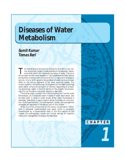 1 Diseases of Water Metabolism