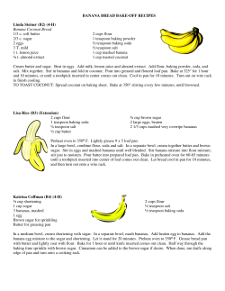 BANANA BREAD BAKE-OFF RECIPES Linda Steiner (B2) (4