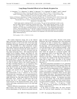 Long Range Potential Effects in Low Density Krypton Gas