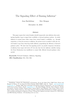 The Signaling Effect of Raising Inflation