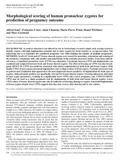 Morphological scoring of human pronuclear zygotes for