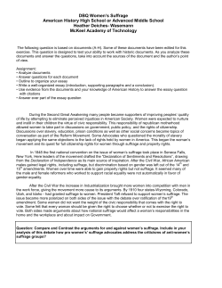 DBQ Women`s Suffrage - Polk County Schools