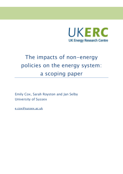 The impacts of non-energy policies on the energy system: a