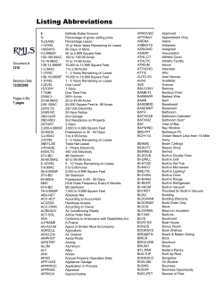 Listing Abbreviations - Green Resource Council