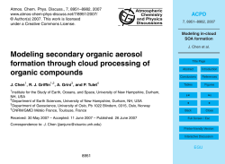 Modeling secondary organic aerosol formation